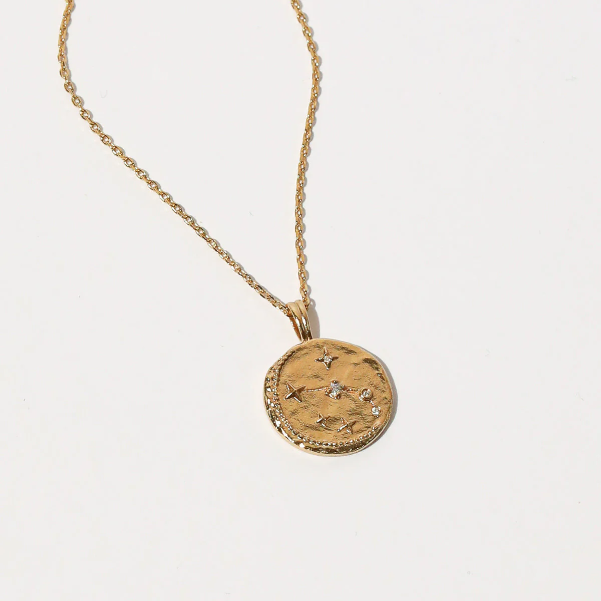 Aries Zodiac Pendant Necklace in Gold - Image 4