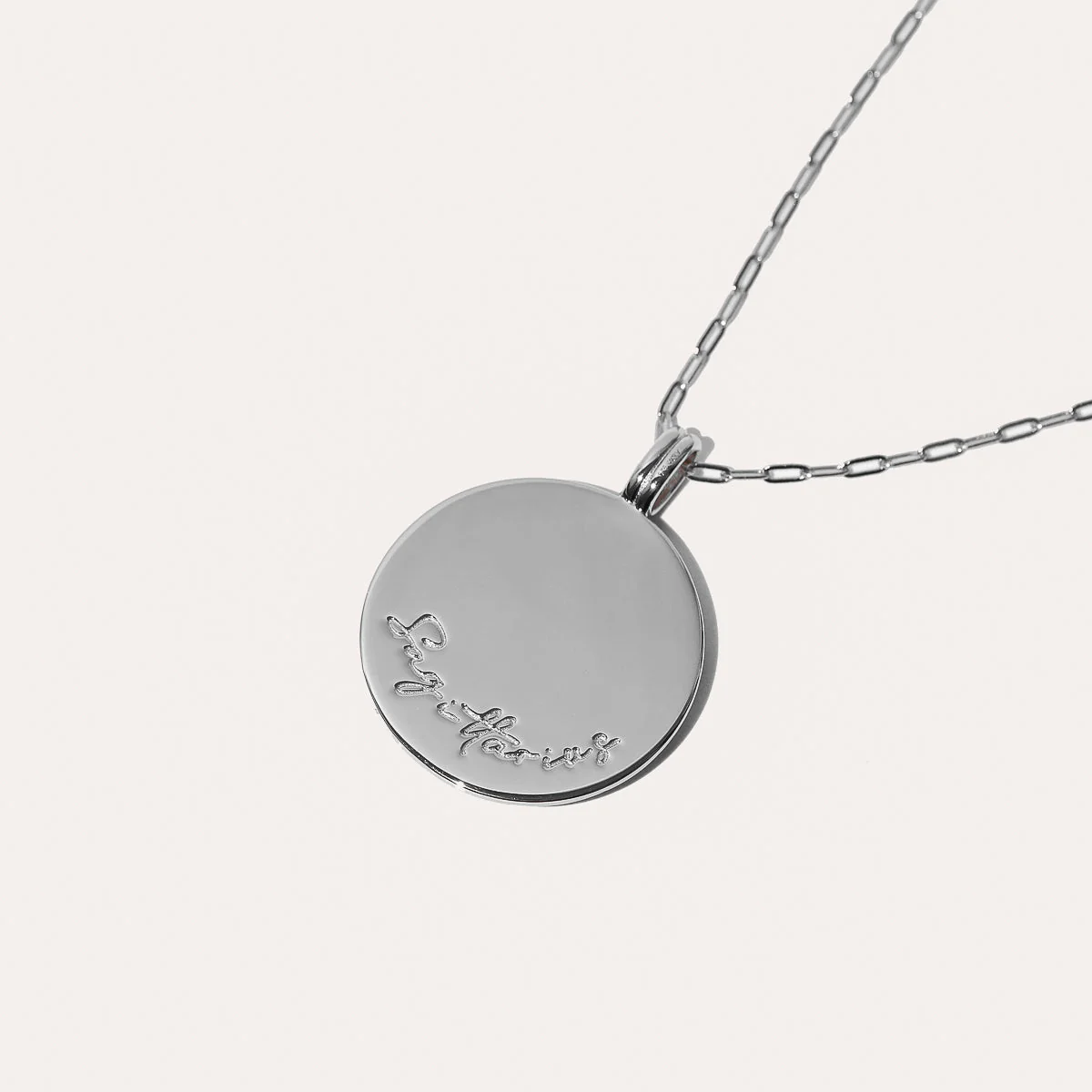 Sagittarius Bold Zodiac Pendant Necklace in Silver - Image 5