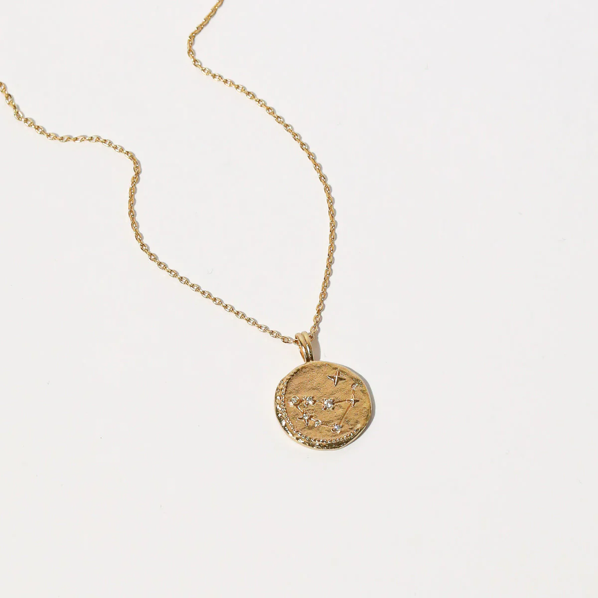 Capricorn Zodiac Pendant Necklace in Gold - Image 4