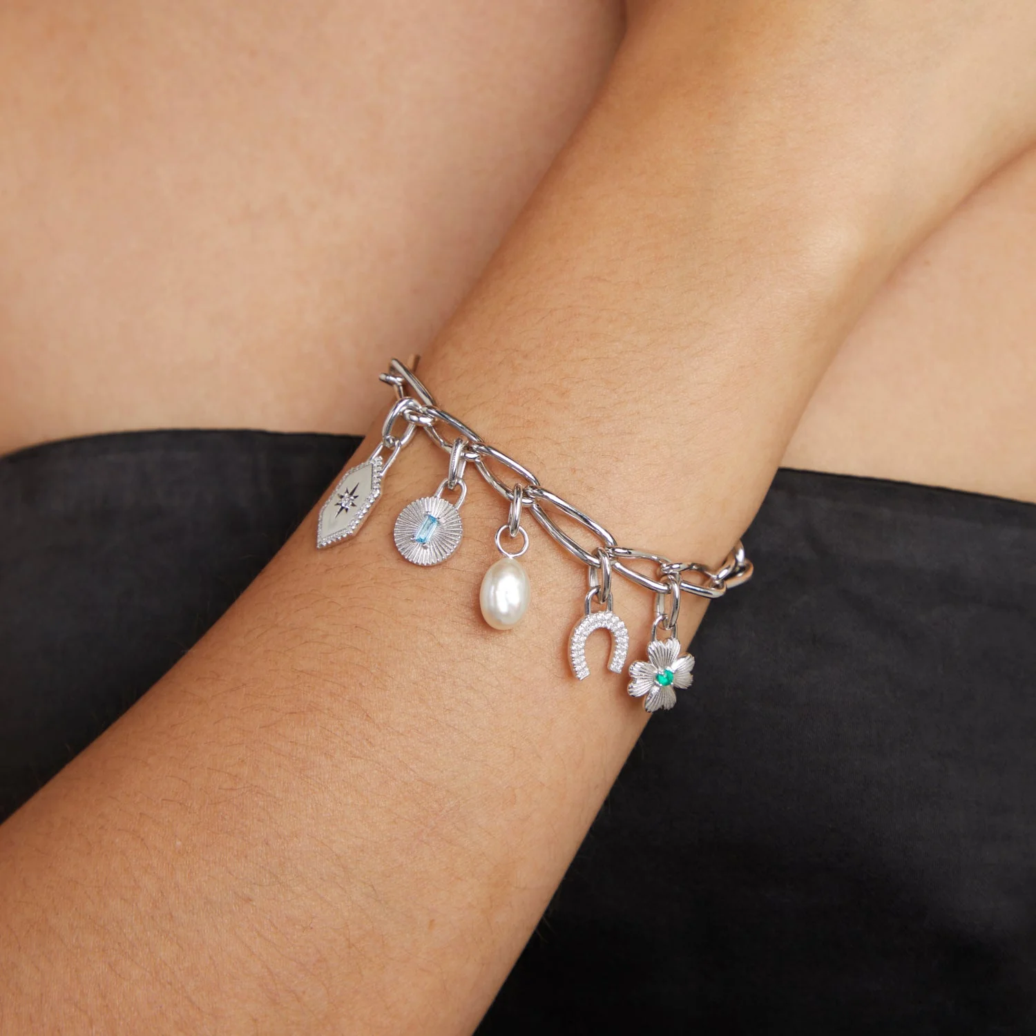 Clover Clip Charm in Silver - Image 3