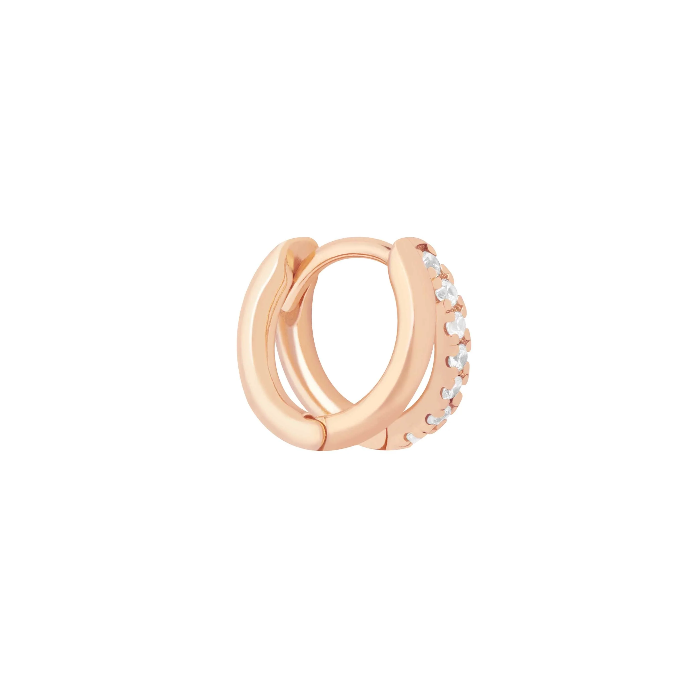Illusion Crystal Hoop 6.5mm in Rose Gold - Image 4