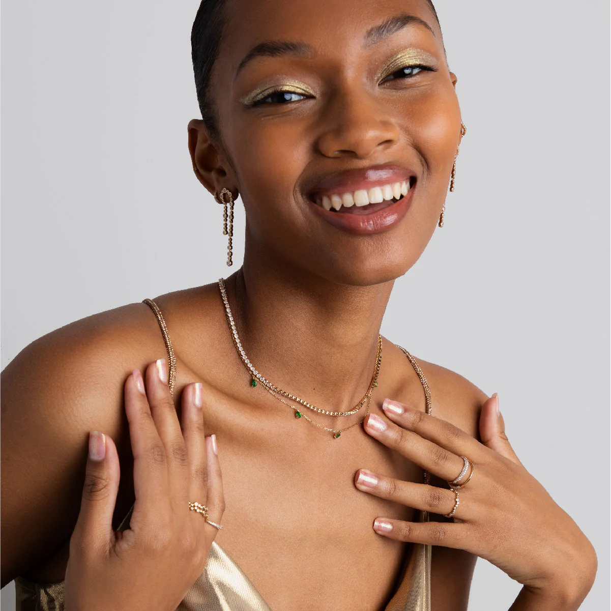 Gleam Tennis Chain Necklace in Gold - Image 5