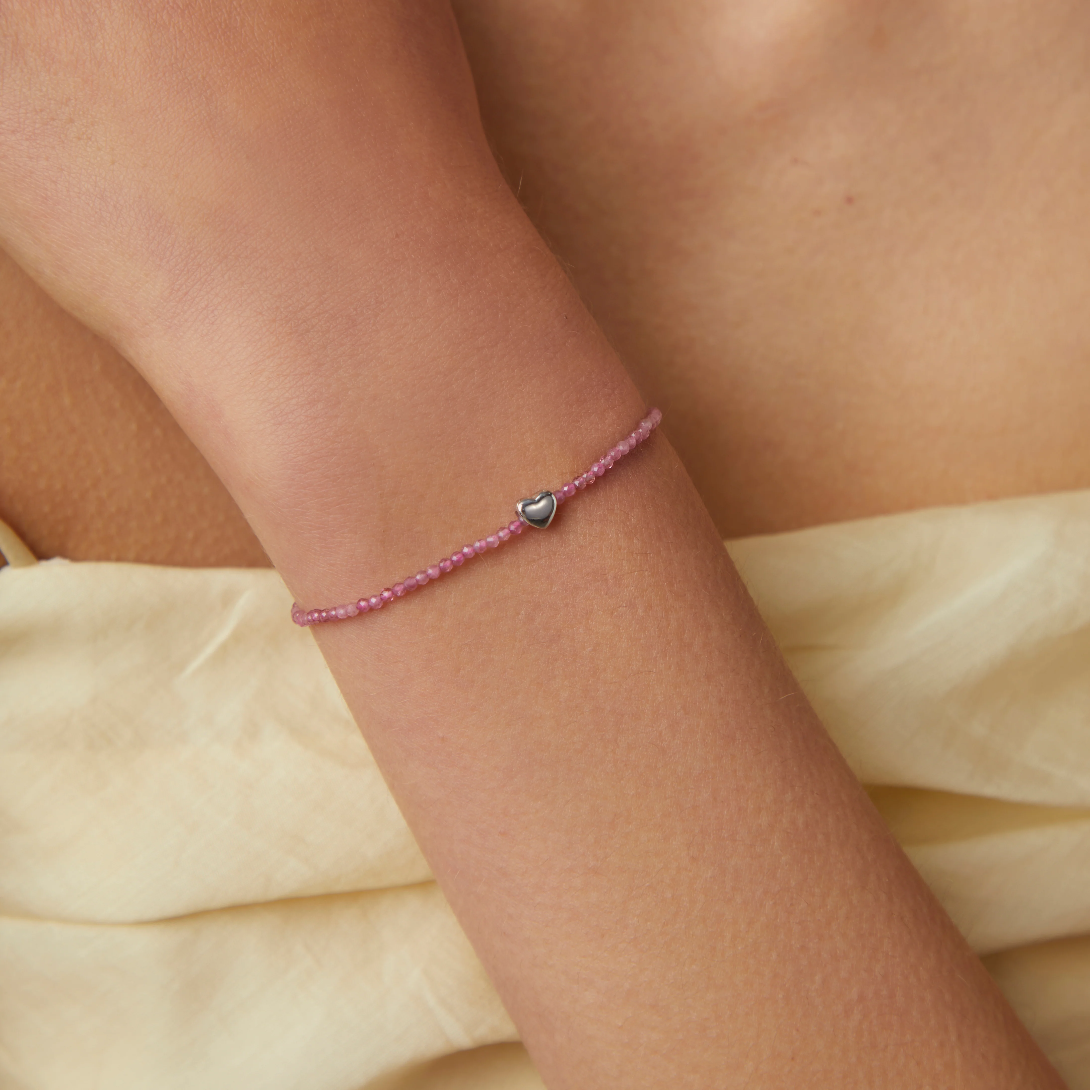 Heart Click Charm in 9k White Gold - Image 3