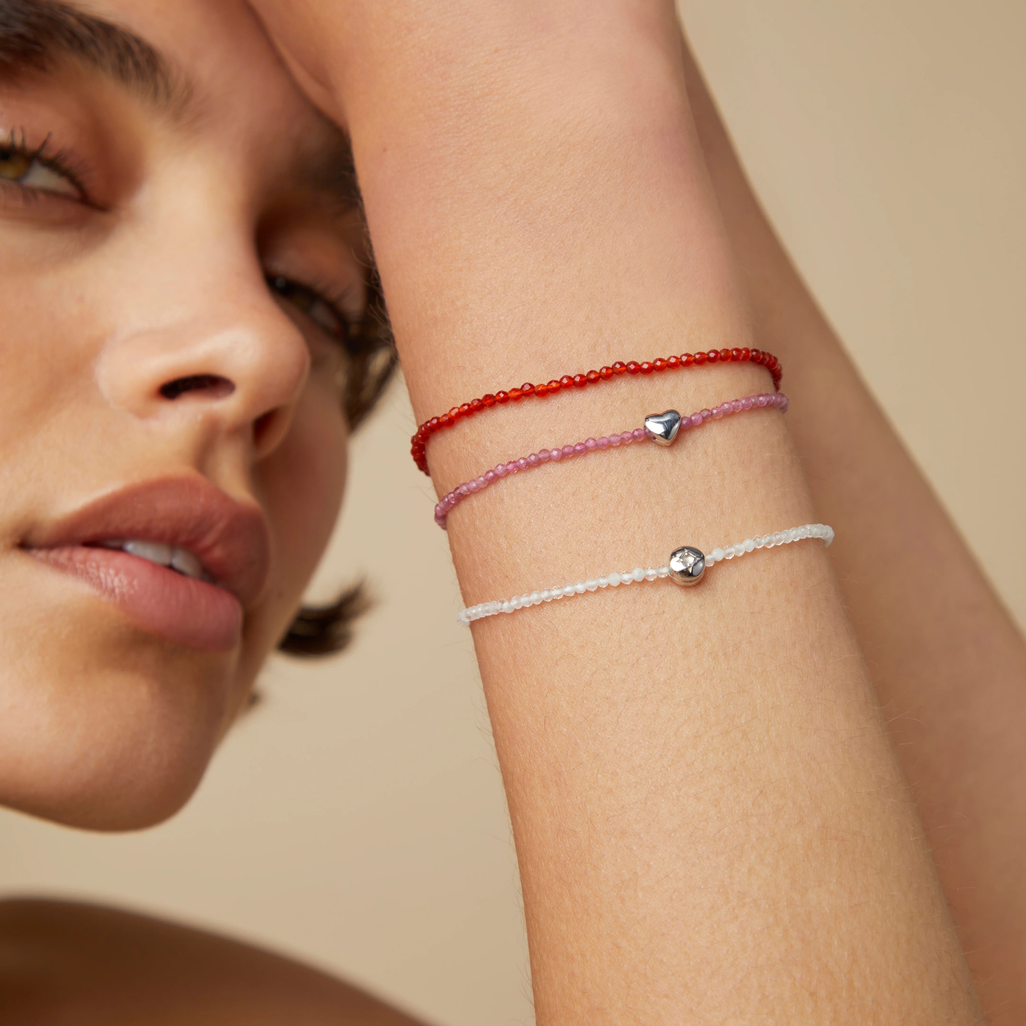 Heart Click Charm in 9k White Gold - Image 4