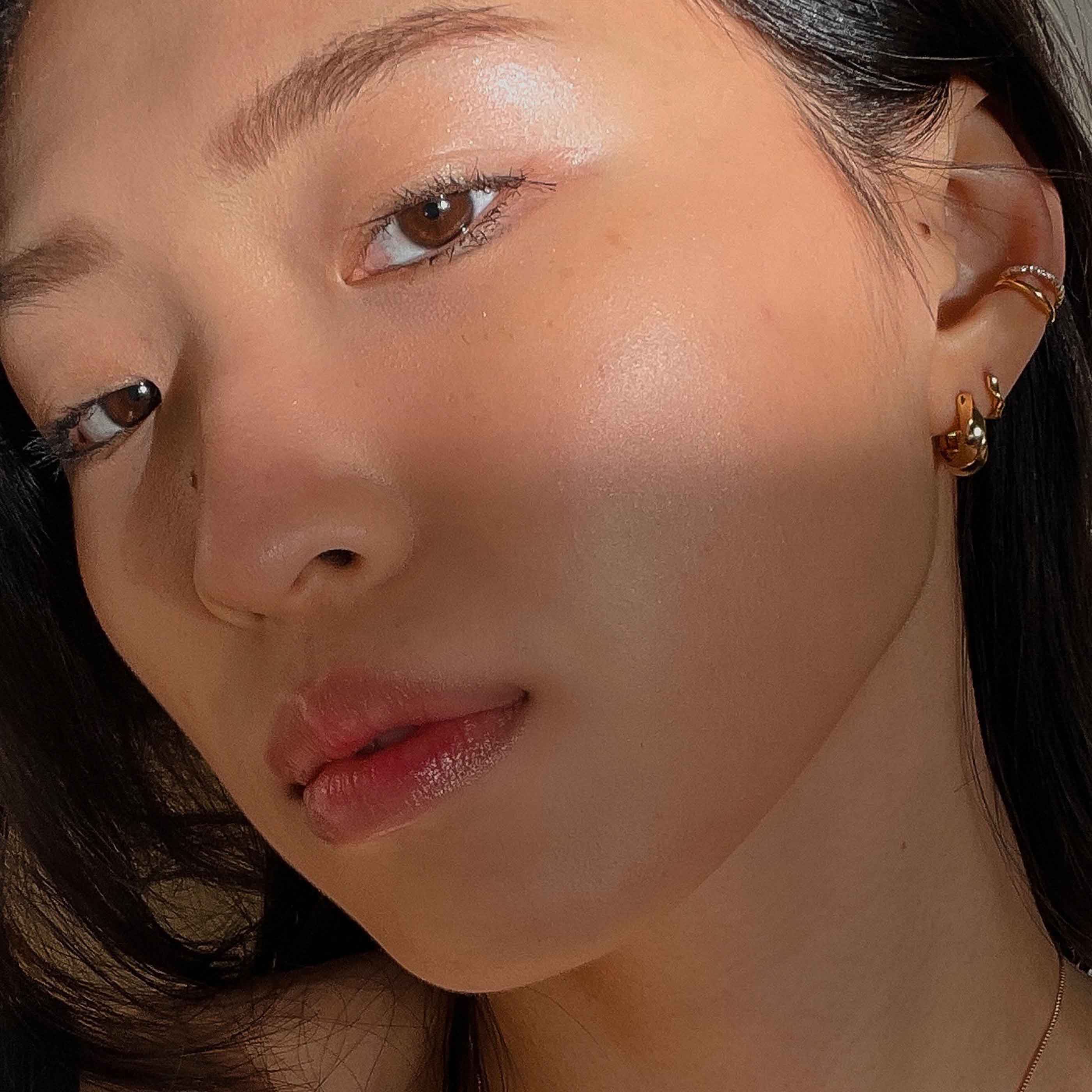 Illusion Crystal Ear Cuff in Gold - Image 7