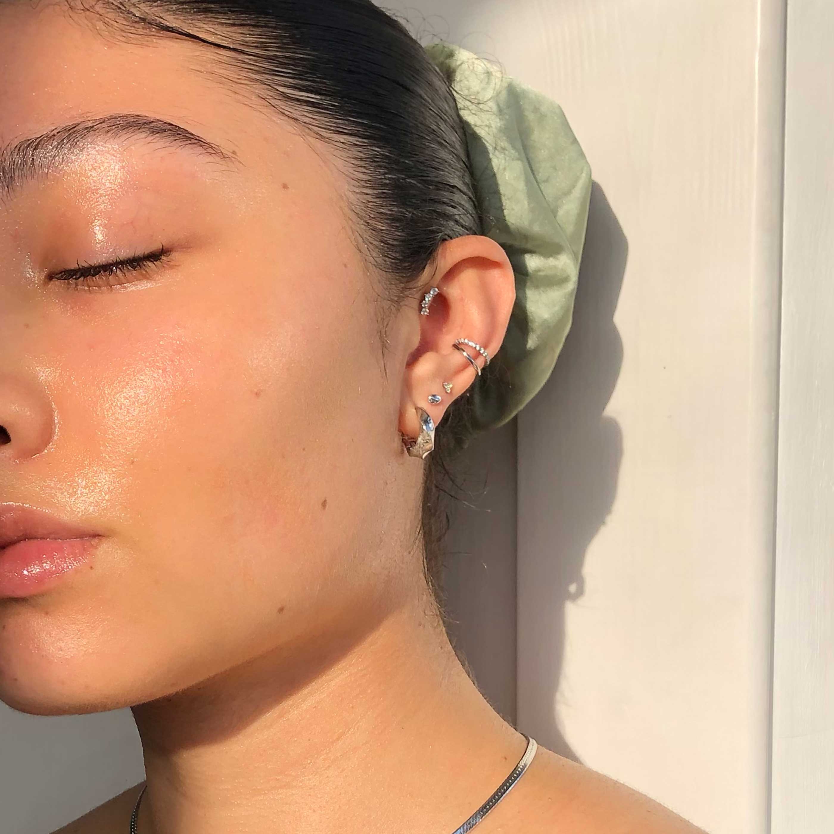 Illusion Crystal Ear Cuff in Silver - Image 4