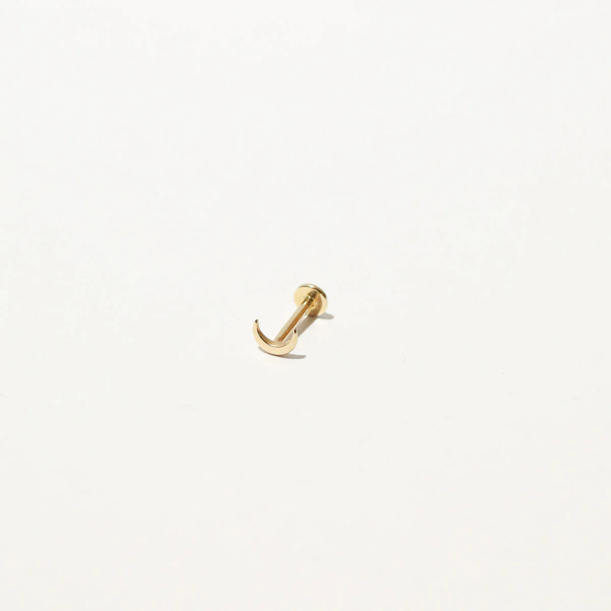 Moon Piercing Stud in Solid Gold - Image 3