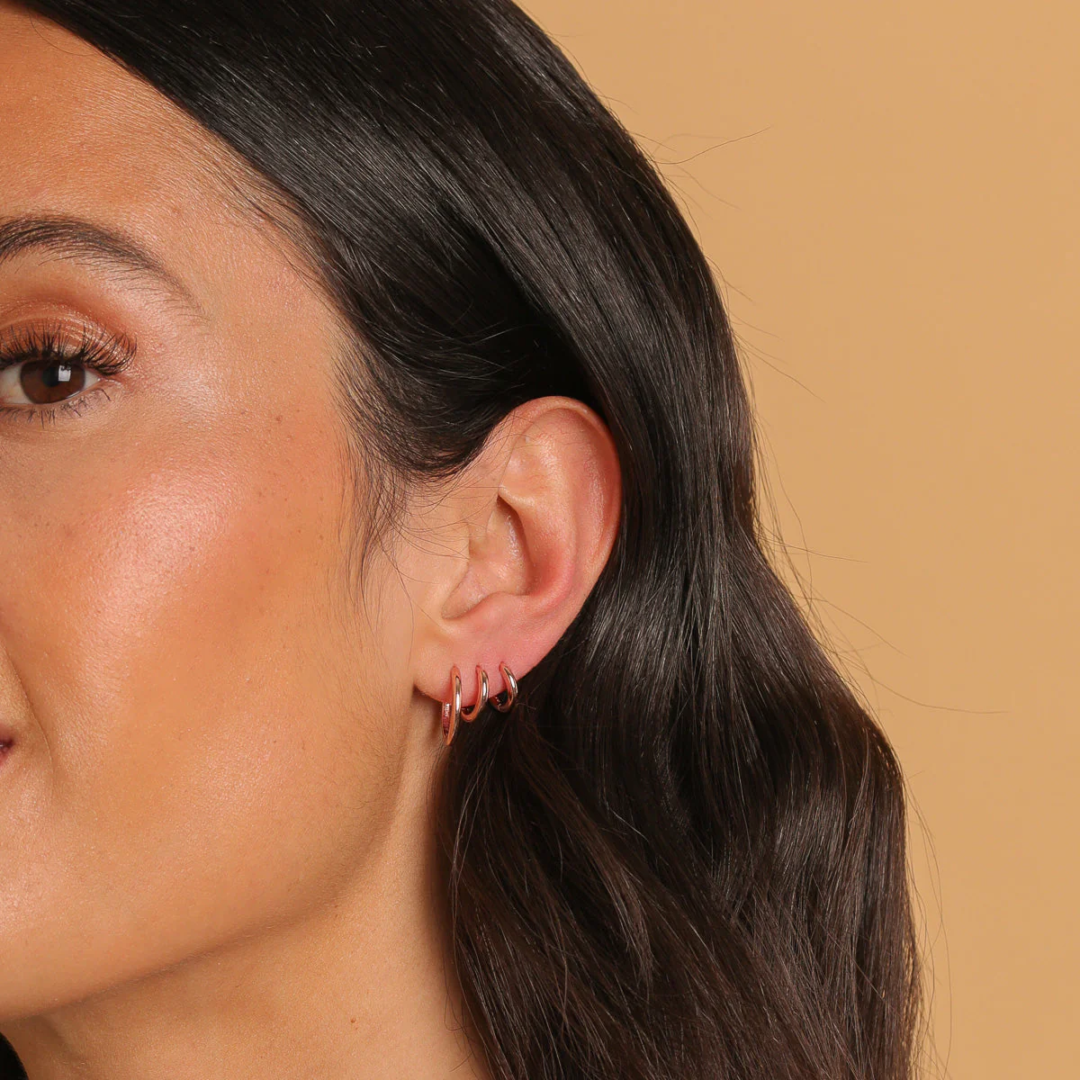 Essential 8mm Hoop in Rose Gold - Image 7