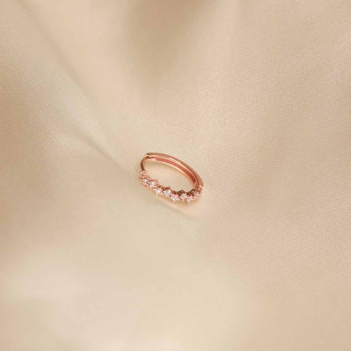 Cluster Hoop 11.5mm in Rose Gold - Image 3