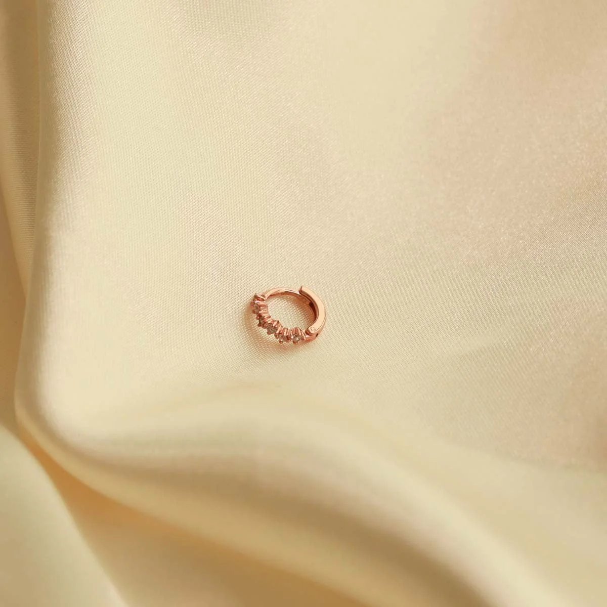 Cluster Hoop 6.5mm in Rose Gold - Image 3