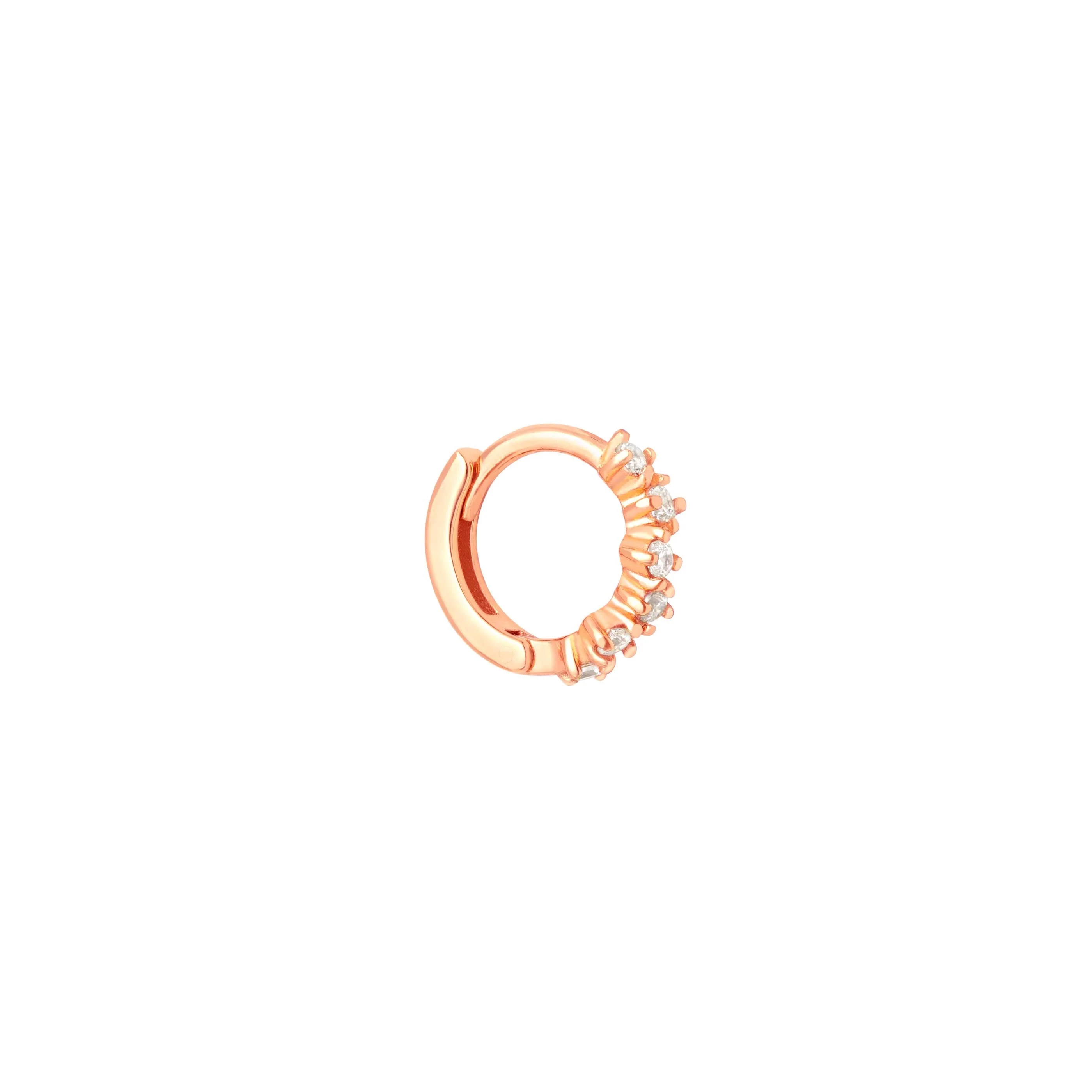Cluster Hoop 6.5mm in Rose Gold - Image 5