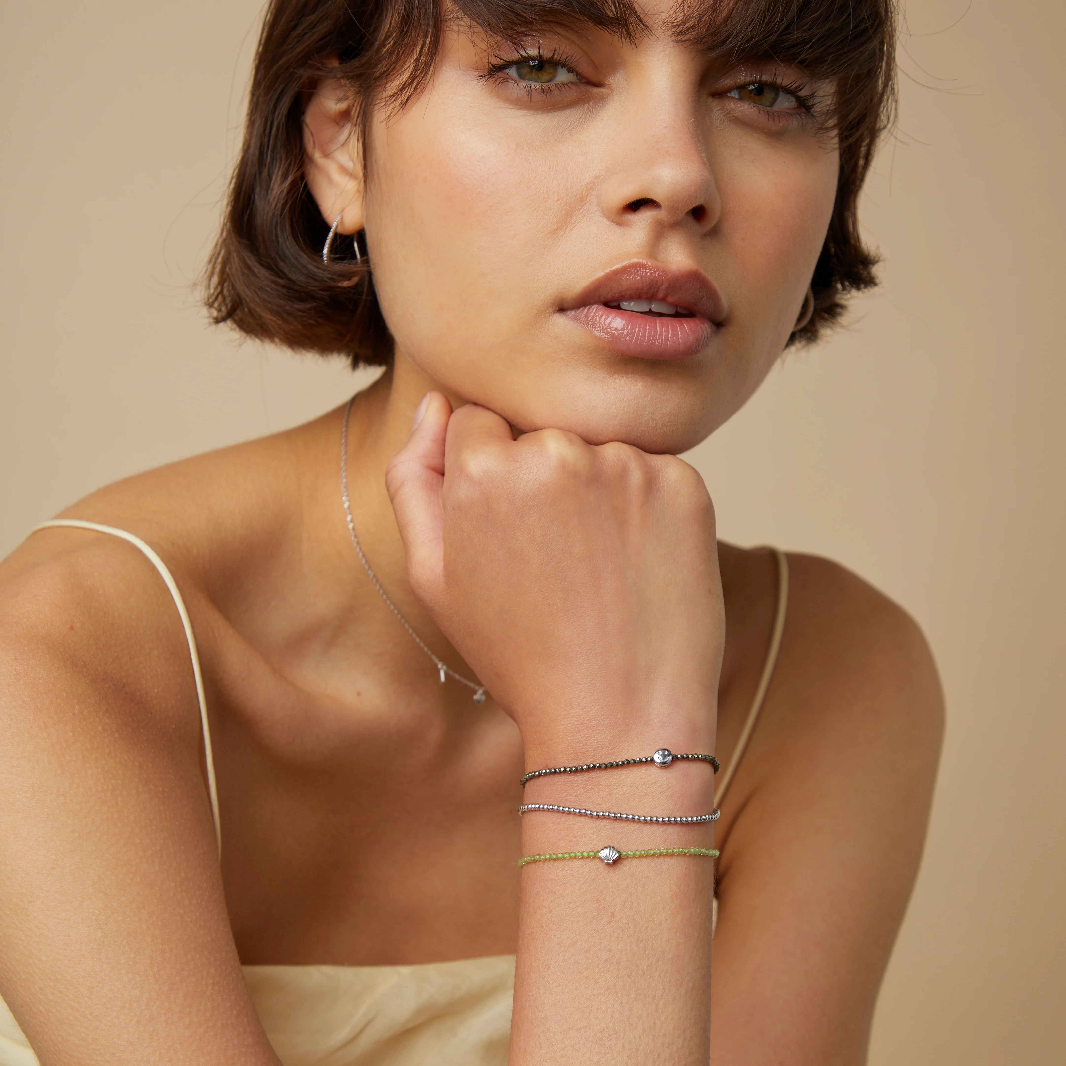 Smiley Click Charm in 9k White Gold - Image 4