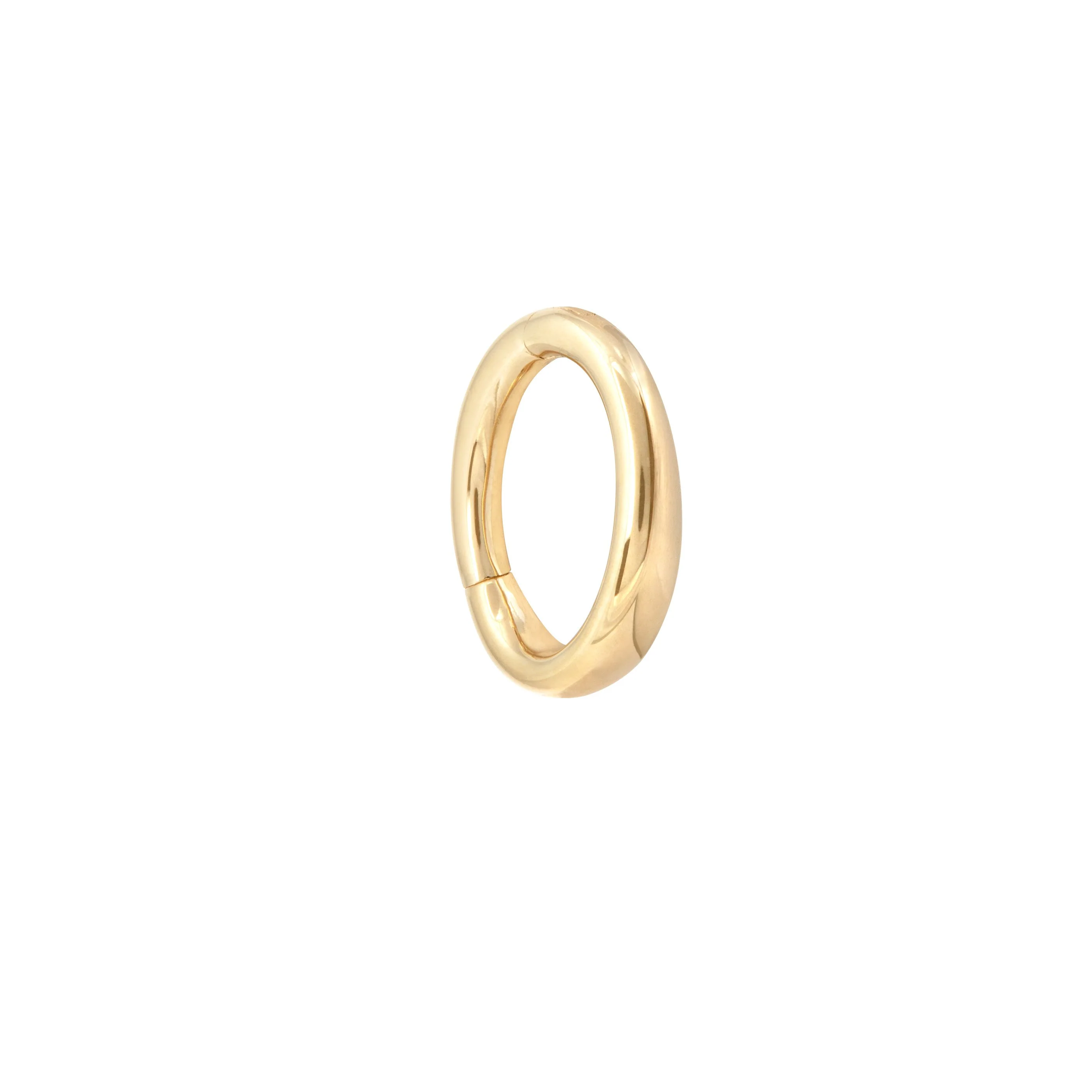 Solid Gold Graduated Rook Hoop - Image 4