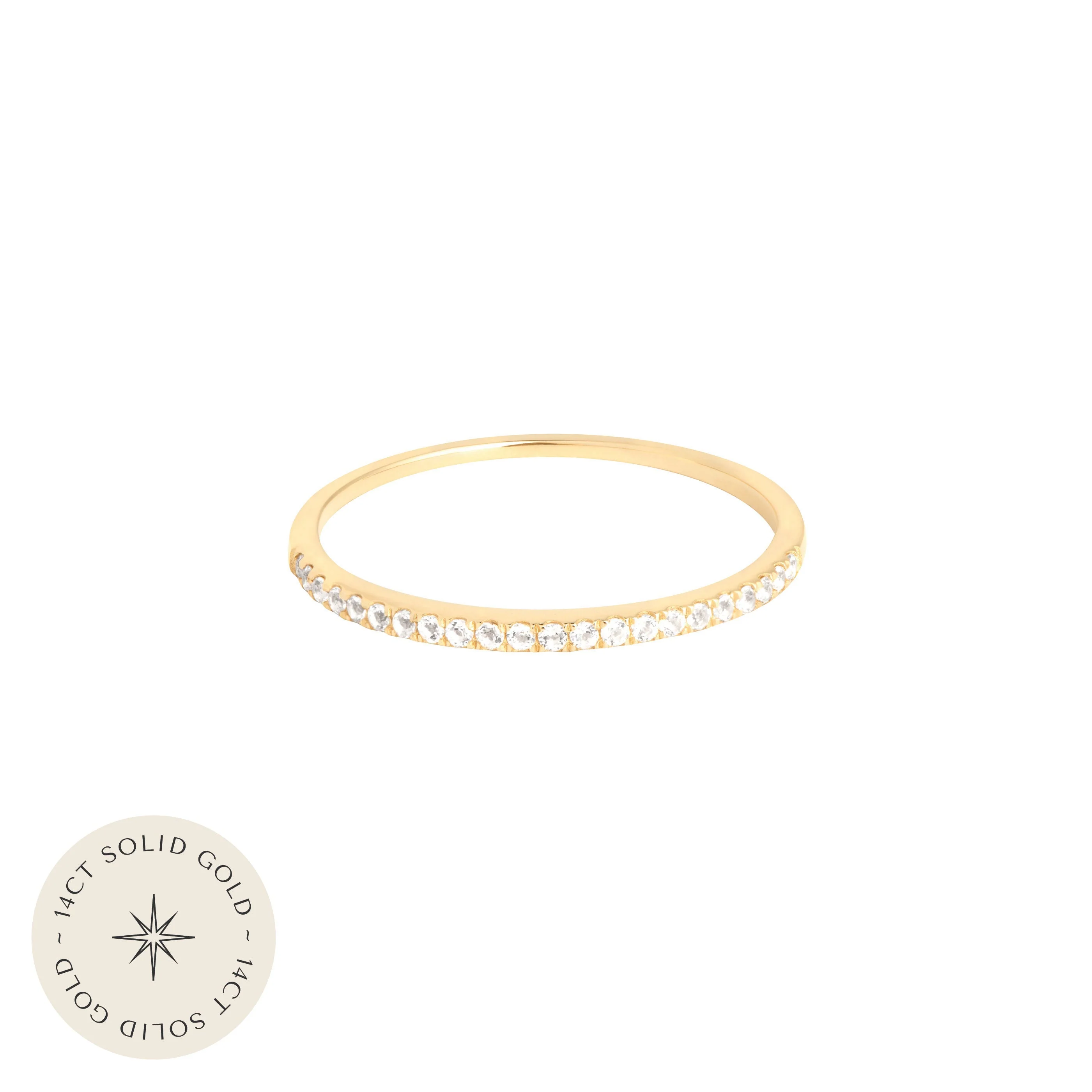 Topaz Eternity Ring in Solid Gold - Image 5