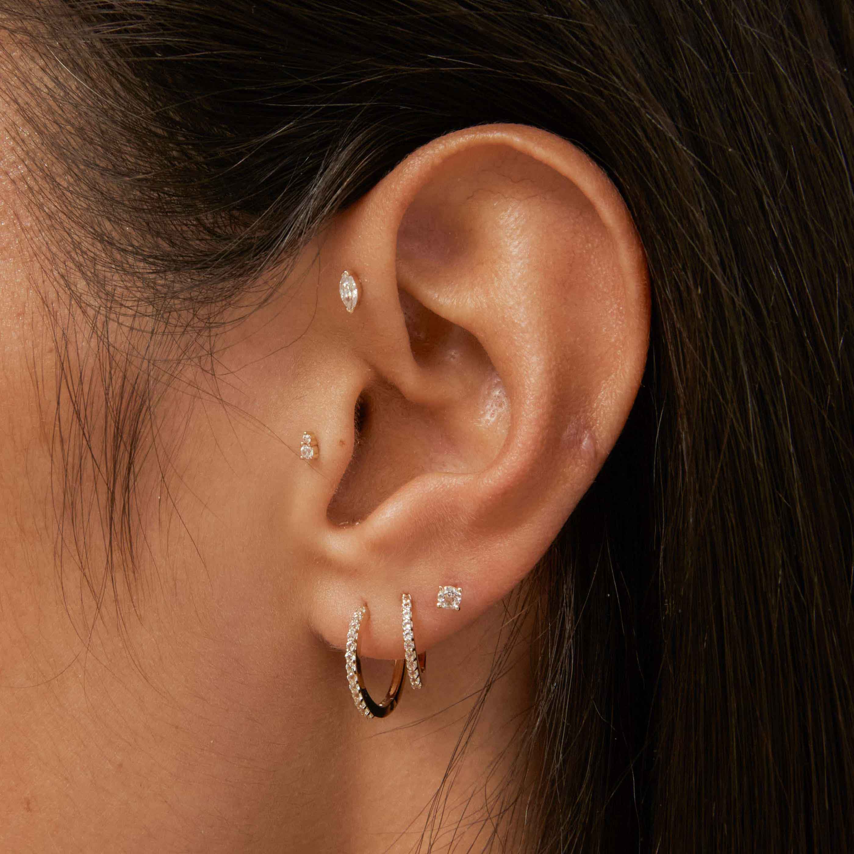 Topaz Hoops in Solid Gold - Image 6