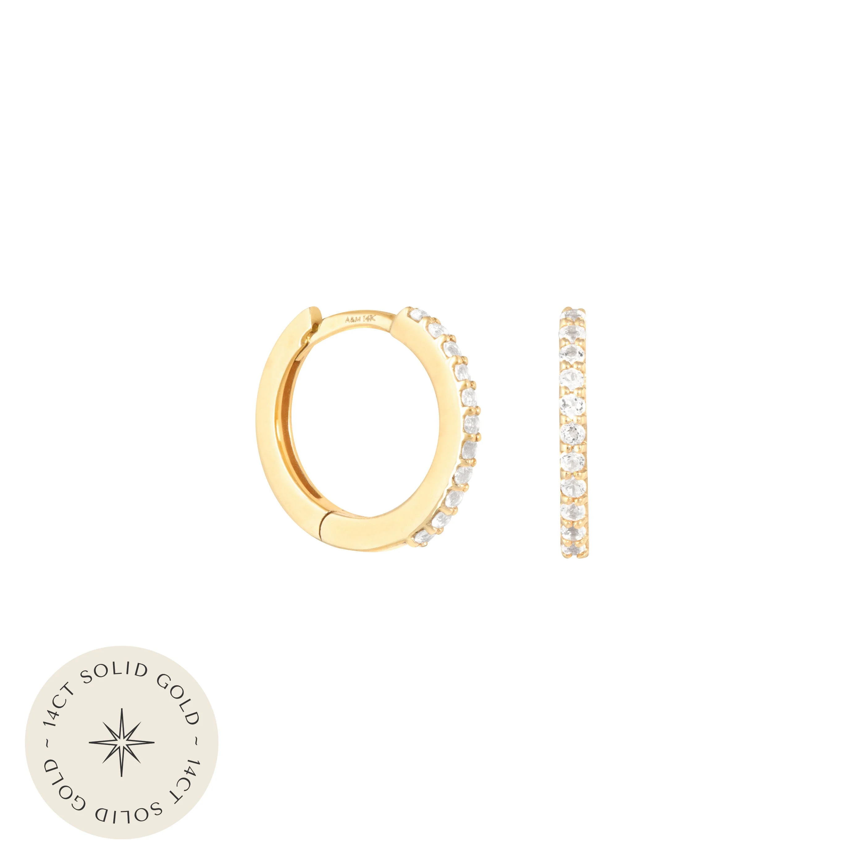 Topaz Hoops in Solid Gold - Image 8