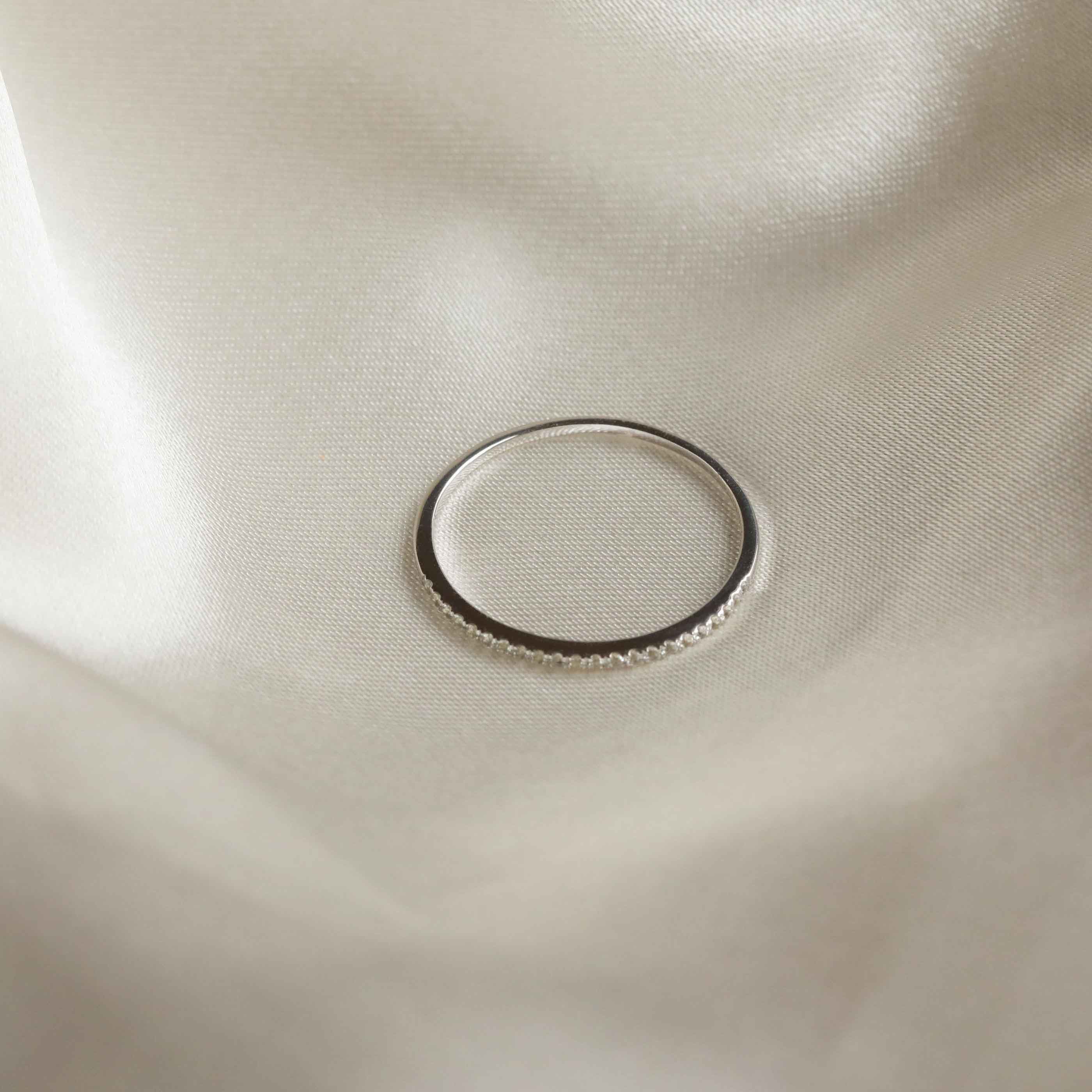 Topaz Eternity Ring in Solid White Gold - Image 3