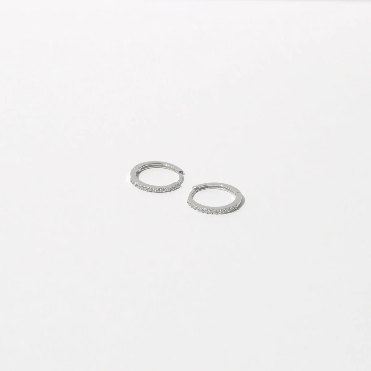 Topaz Hoops in Solid White Gold - Image 3