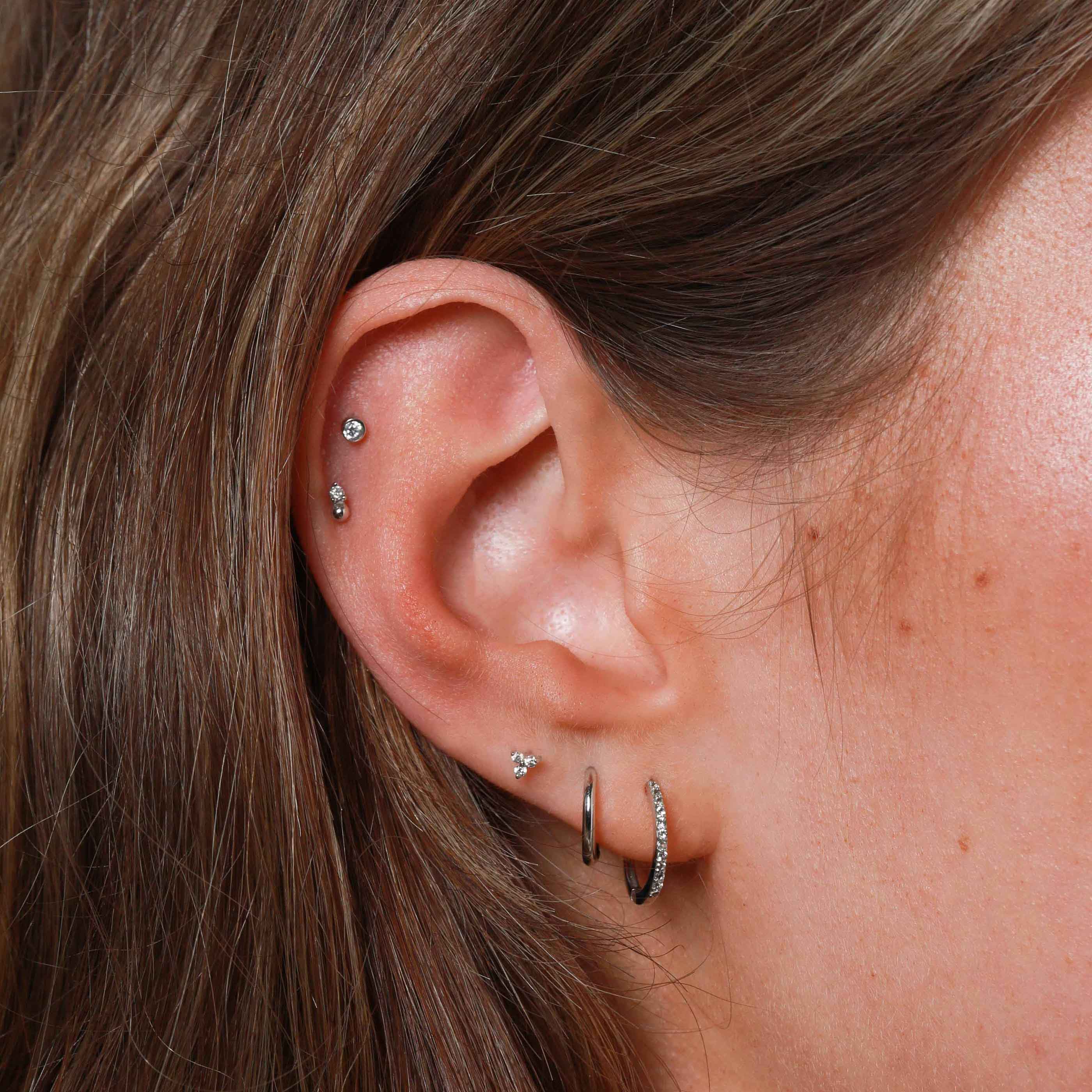 Topaz Hoops in Solid White Gold - Image 4