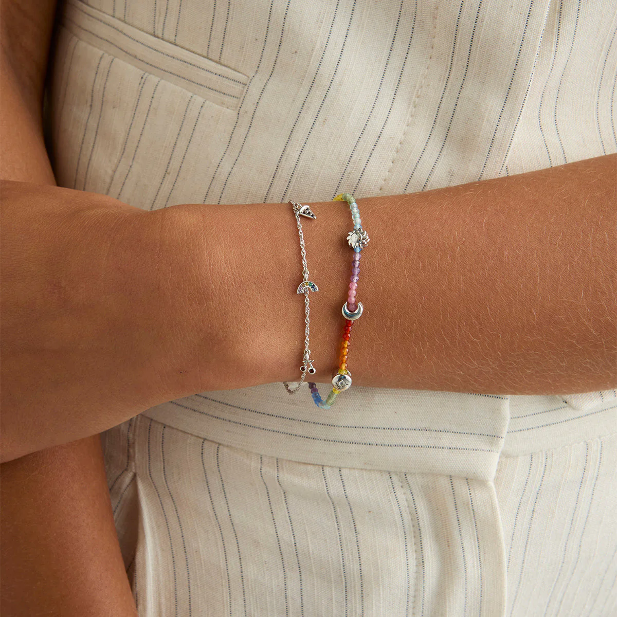 Sunshine Click Charm in 9k White Gold - Image 3