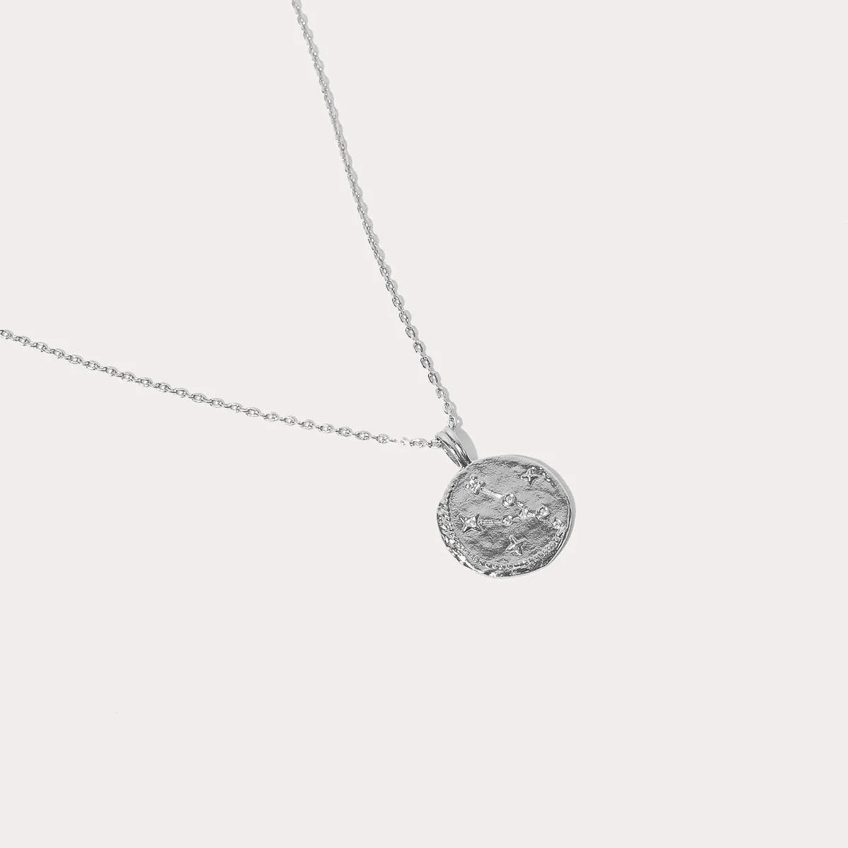 Taurus Zodiac Pendant Necklace in Silver - Image 3