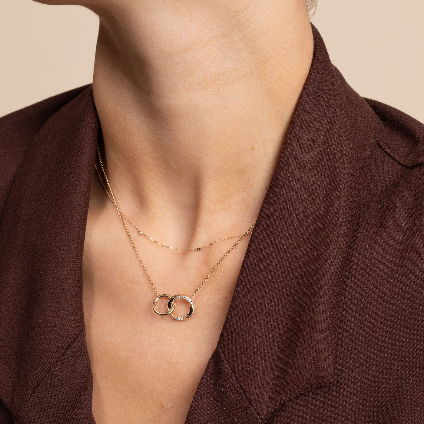 Topaz Charm Necklace in Solid Gold - Image 4