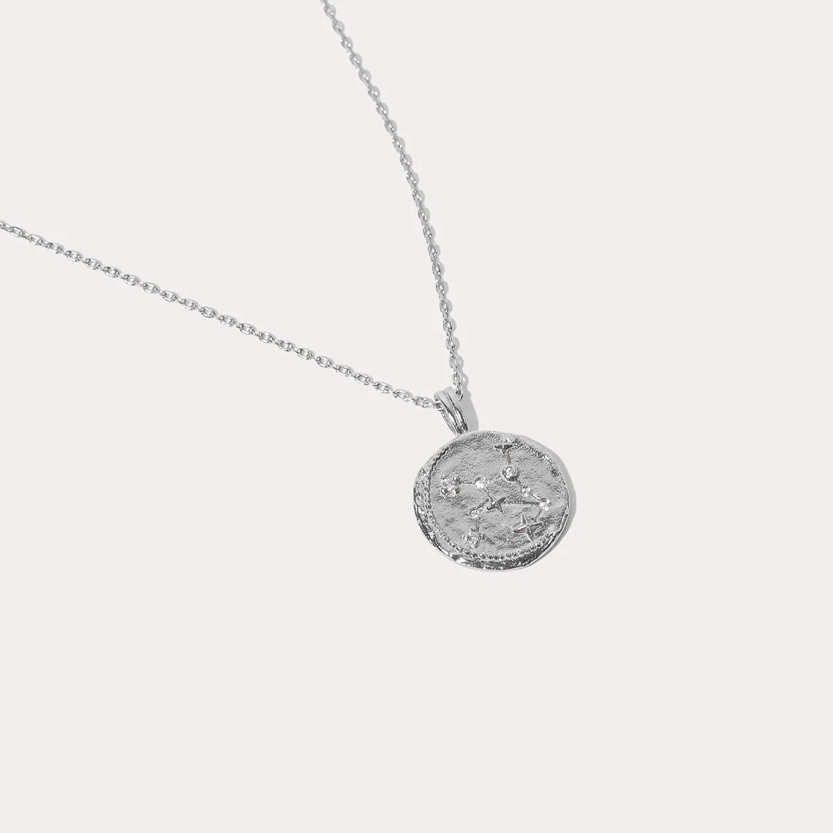 Virgo Zodiac Pendant Necklace in Silver - Image 3